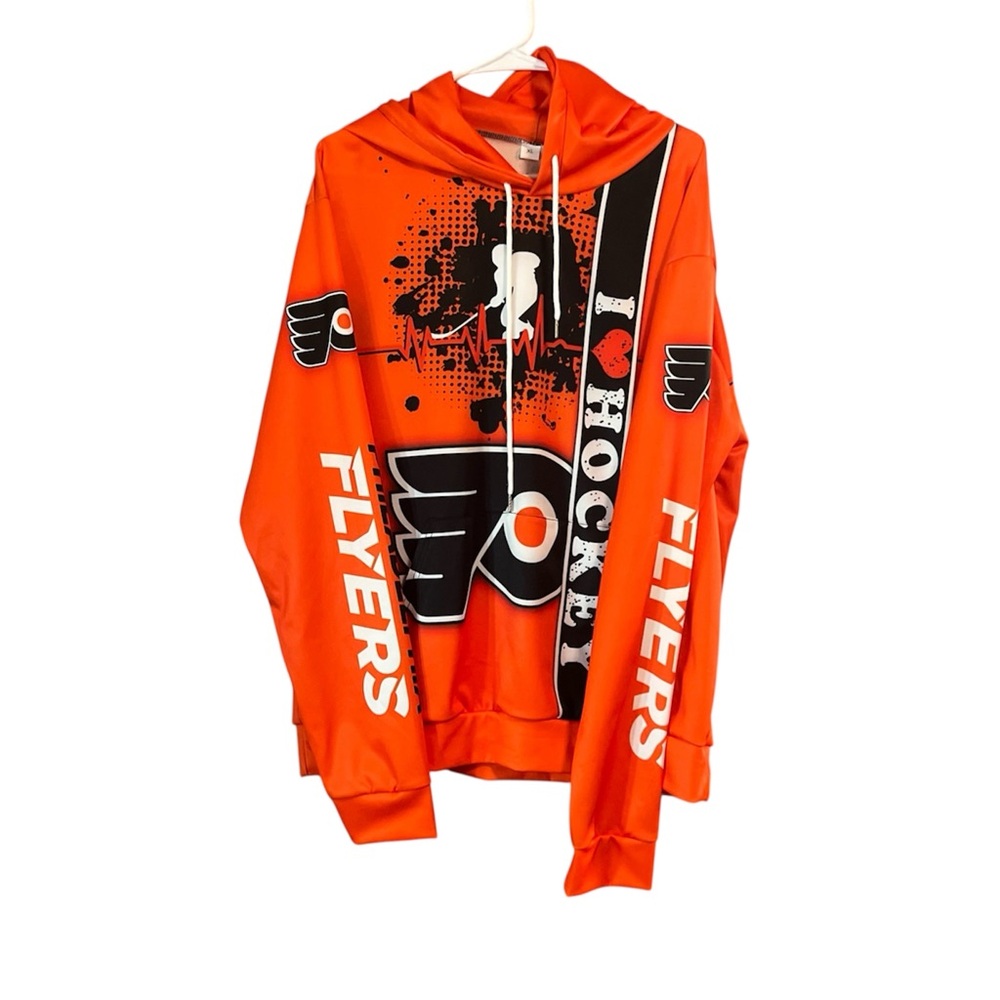 Brand New WOT Philadelphia Flyers "I Love Hockey" XL Pullover